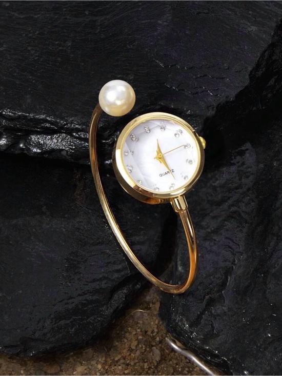 Accessories - Gold Pearl Women's Bangle Watch
